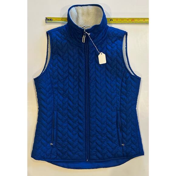 Women’s Nautica Sleeveless Vest With Wool Lining Size Medium Royal Blue - Picture 5 of 9